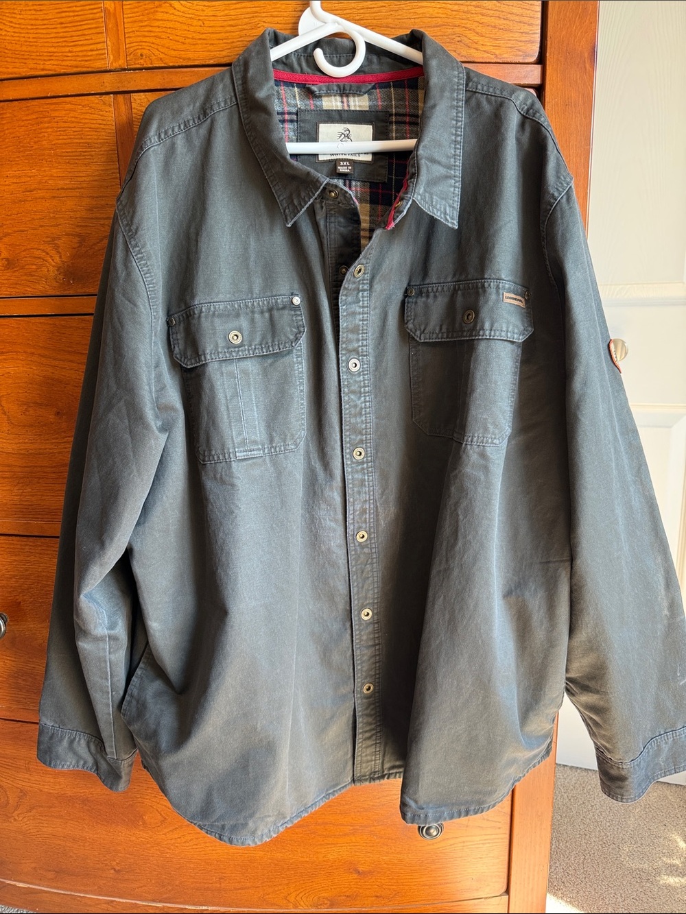 Legendary Whitetails Gray Snap-Front Flannel Lined Shirt Jacket